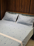 King Size Embroidered Lace Bedsheet Set