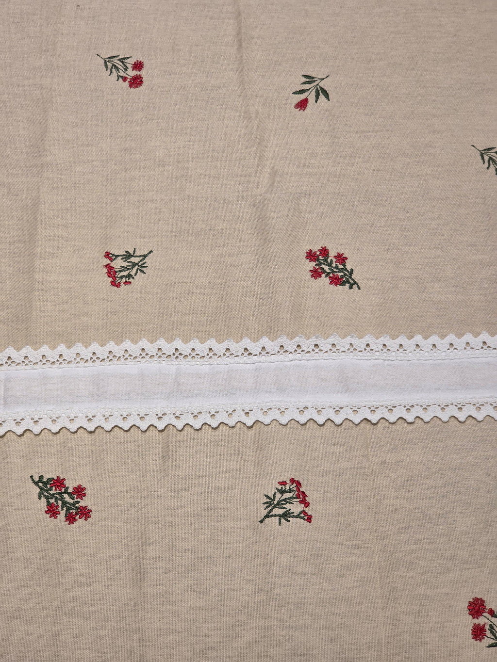 King Size Embroidered Lace Bedsheet Set