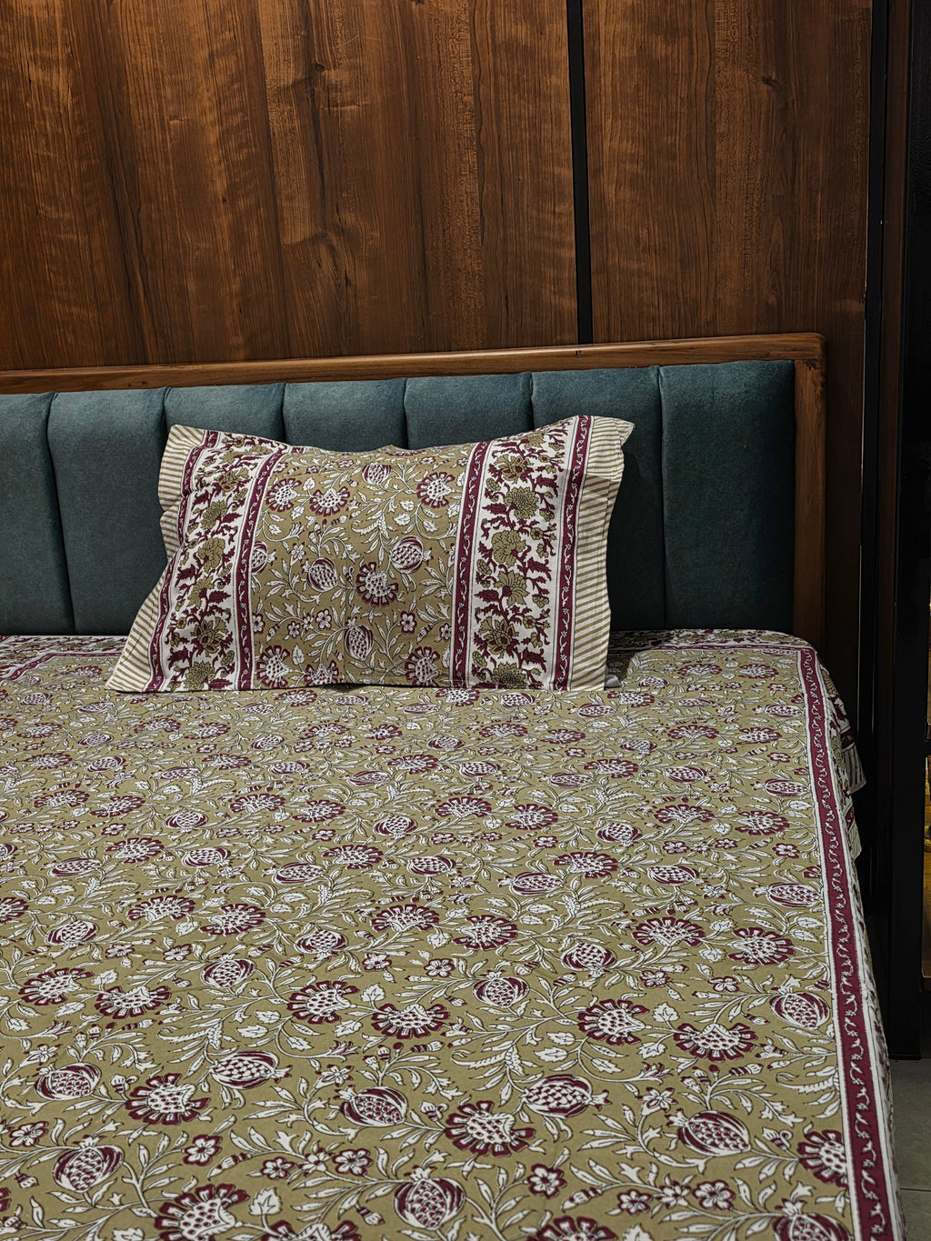 Single Block Print Bedsheet