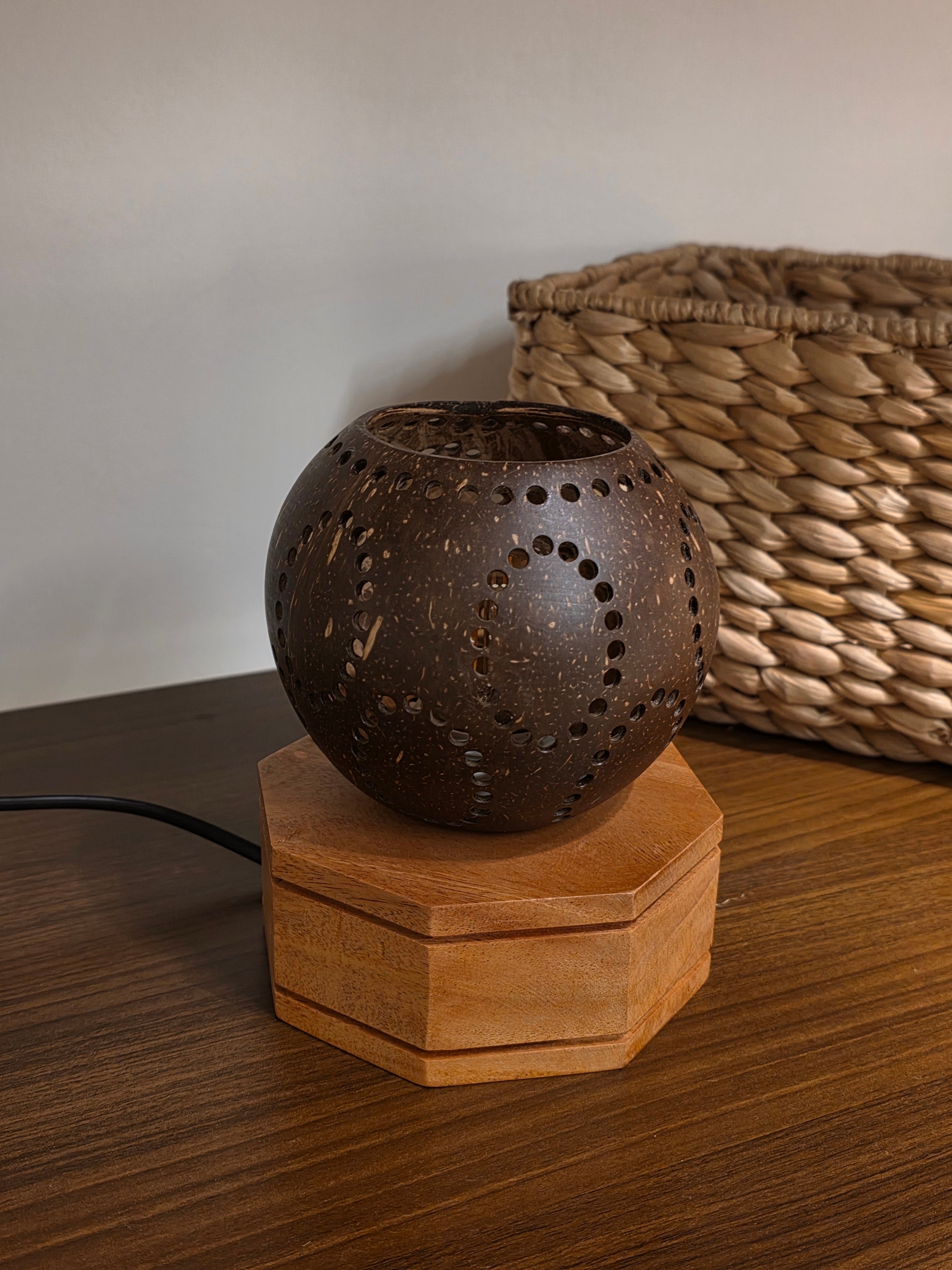 Coconut Shell Table Lamp