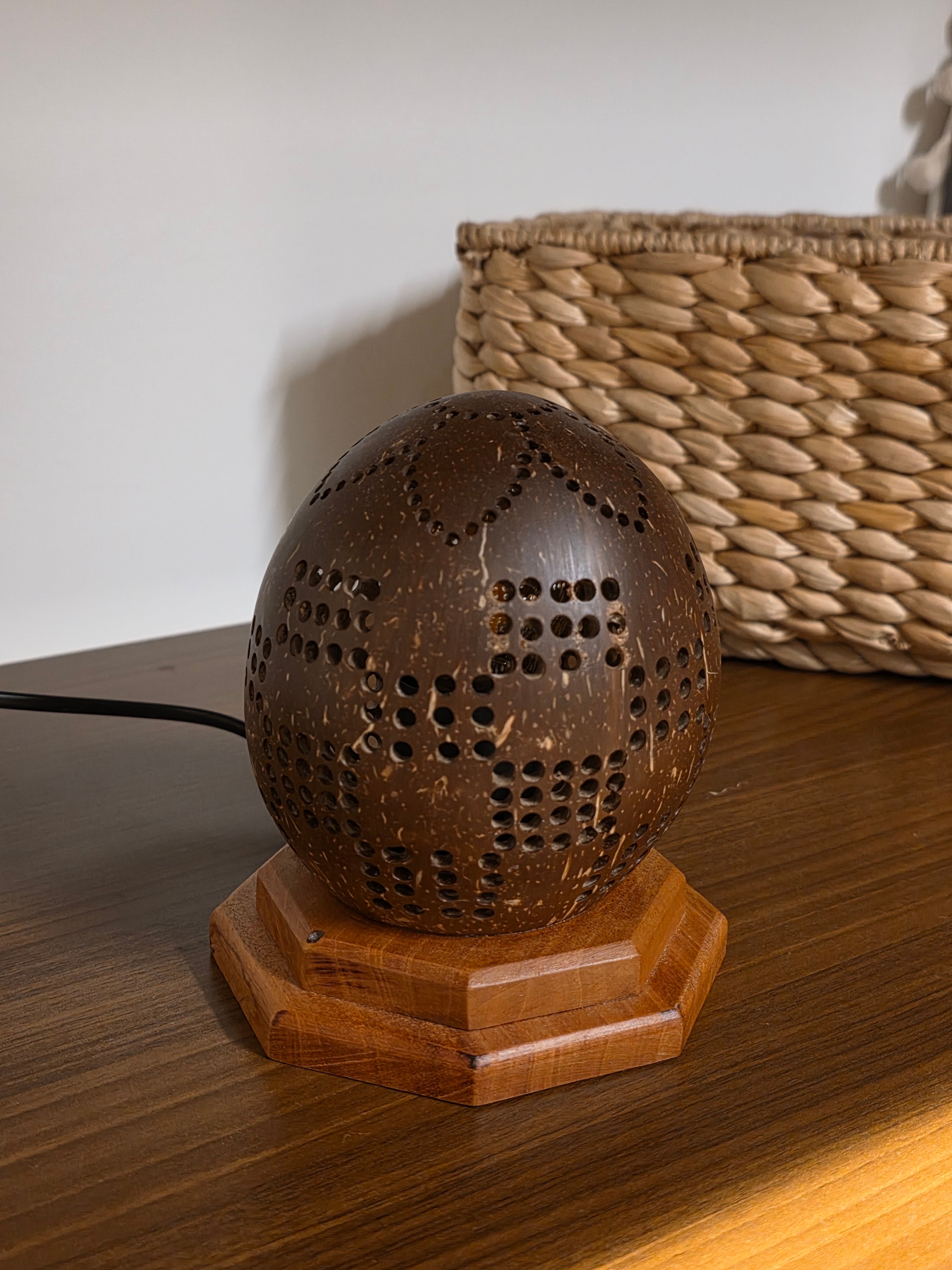 Coconut Shell Table Lamp