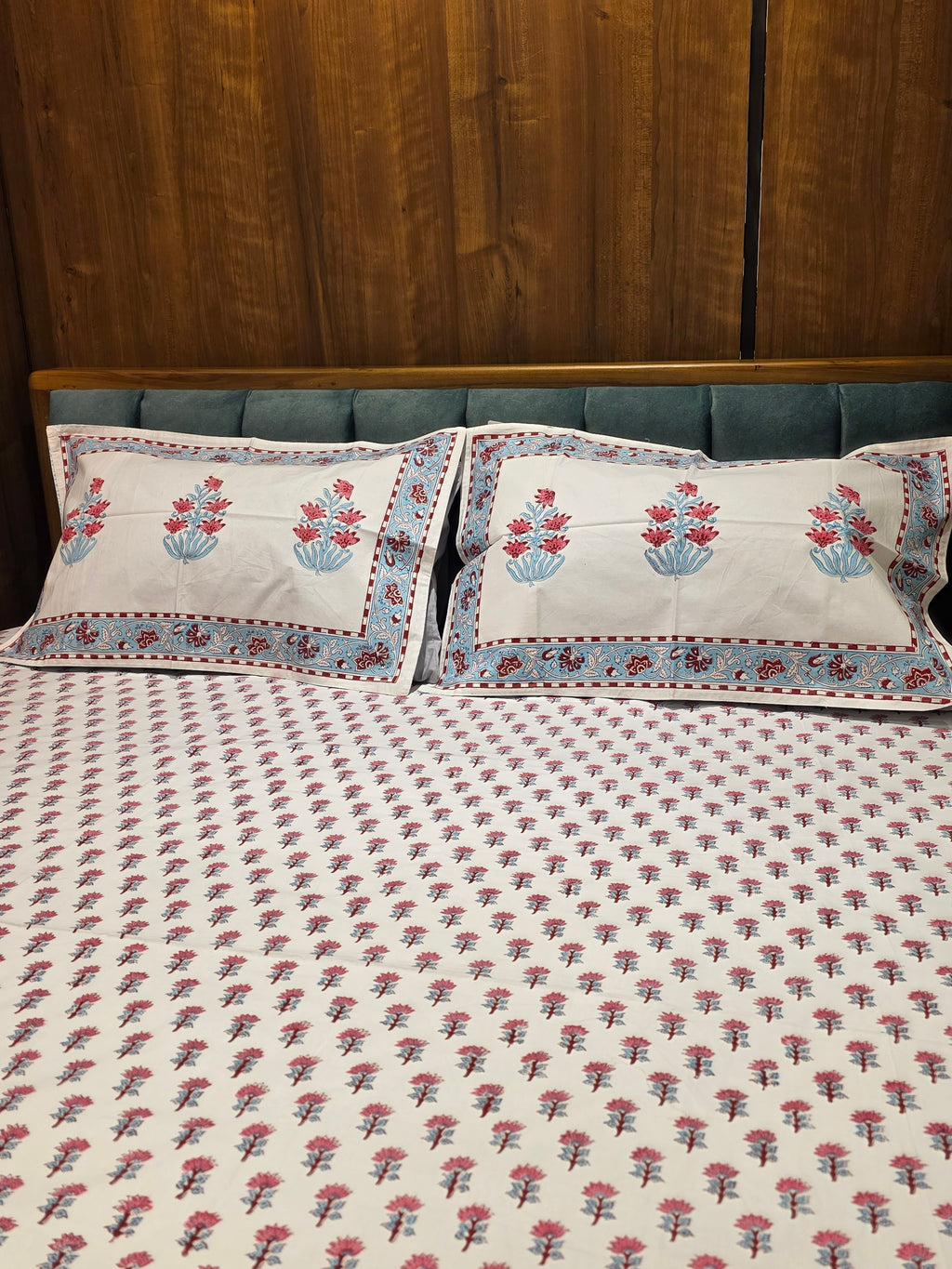 King Size Hand Block Print Bedsheet