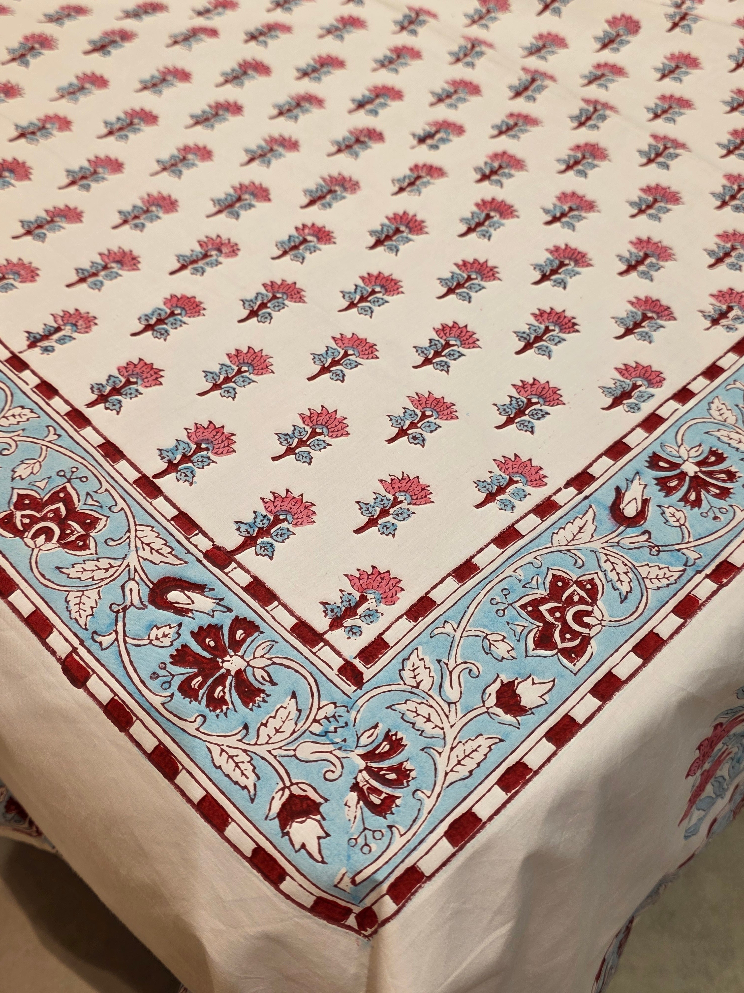 King Size Hand Block Print Bedsheet
