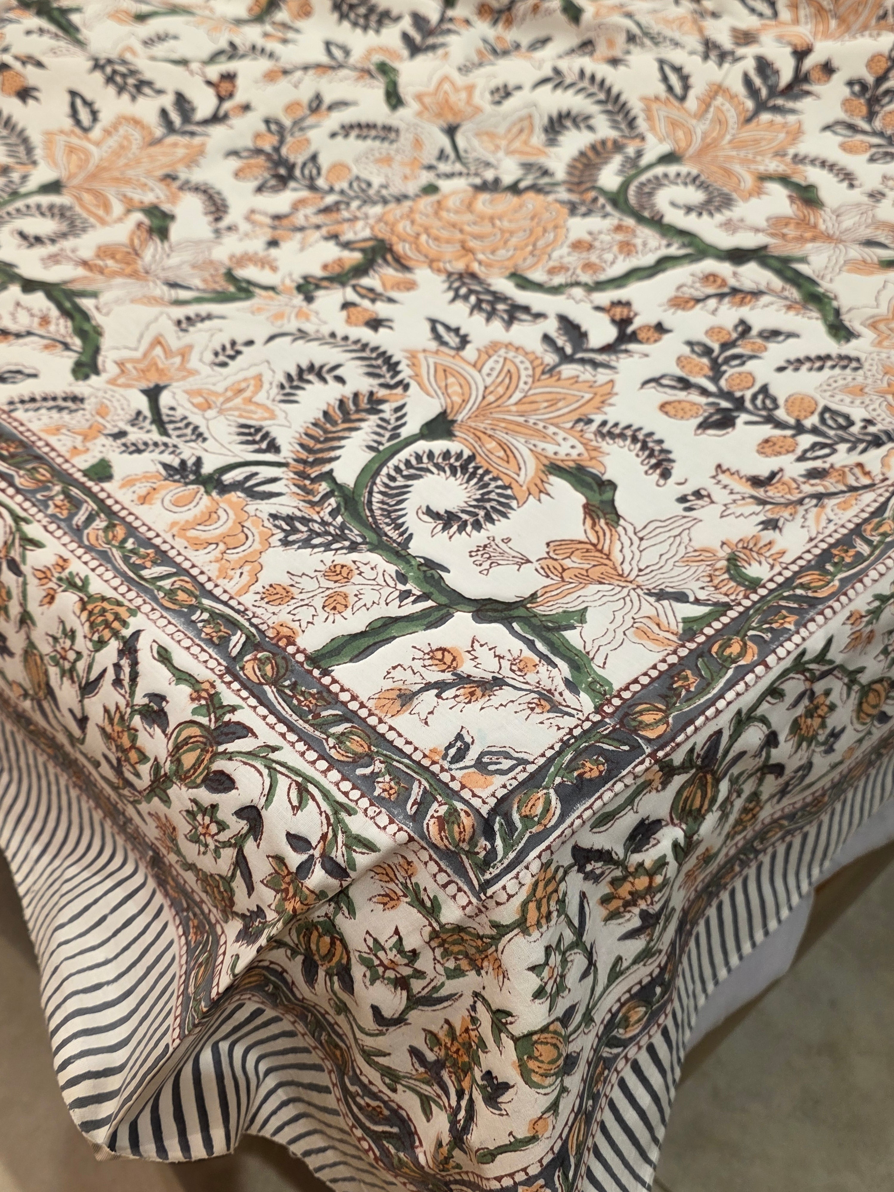 King Size Hand Block Print Bedsheet