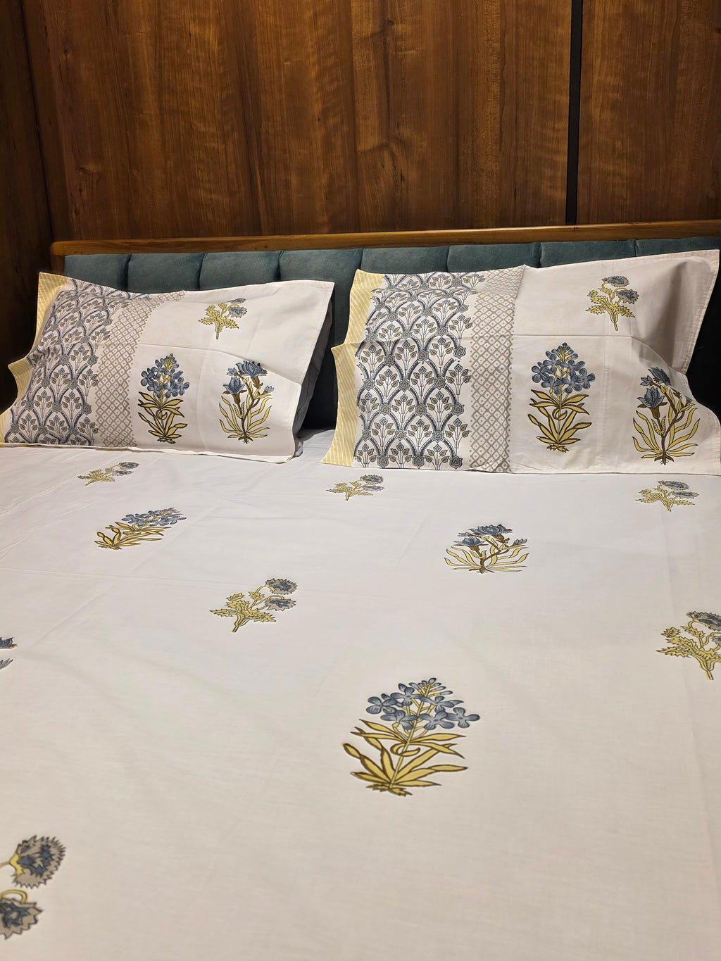 King Size Hand Block Print Bedsheet