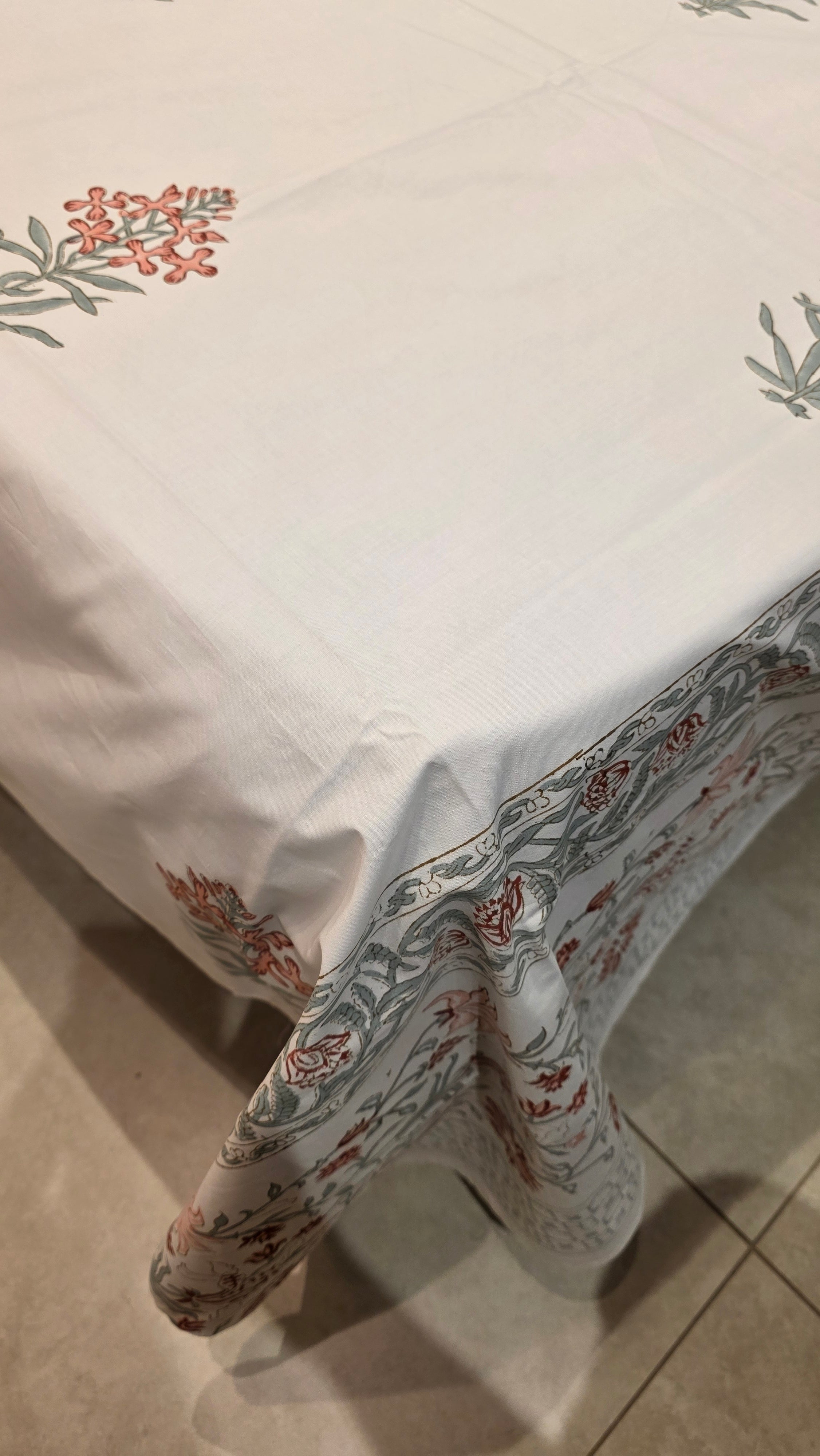 Premium King Size Hand Block Print Cotton Bedsheet