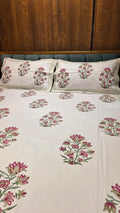 Premium King Size Hand Block Print Cotton Bedsheet