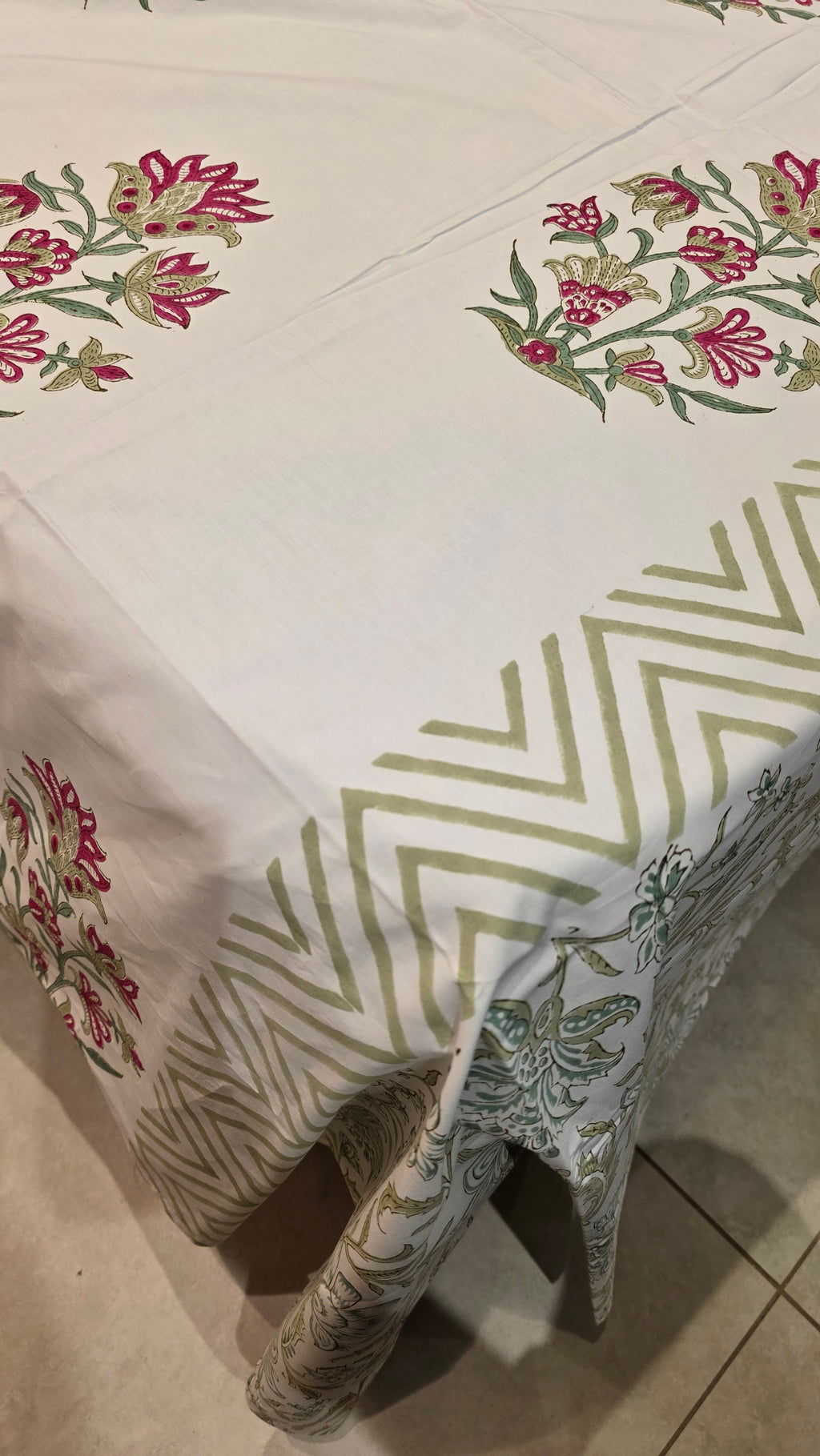 Premium King Size Hand Block Print Cotton Bedsheet