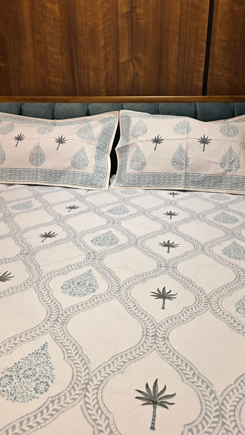 Premium King Size Hand Block Print Cotton Bedsheet