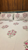 Premium King Size Hand Block Print Cotton Bedsheet