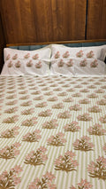 Premium King Size Hand Block Print Cotton Bedsheet