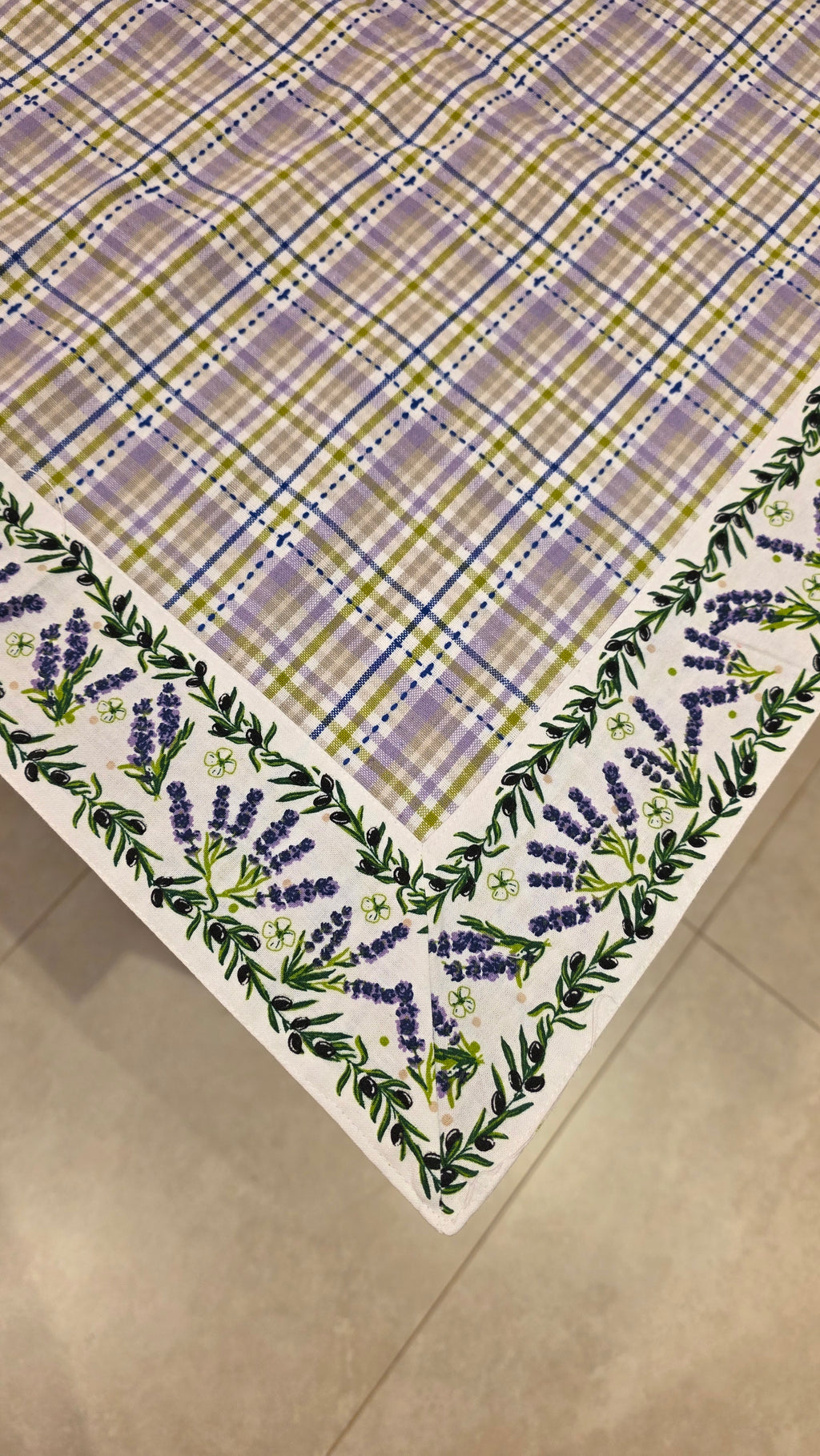 Cotton Table Cloth with Border