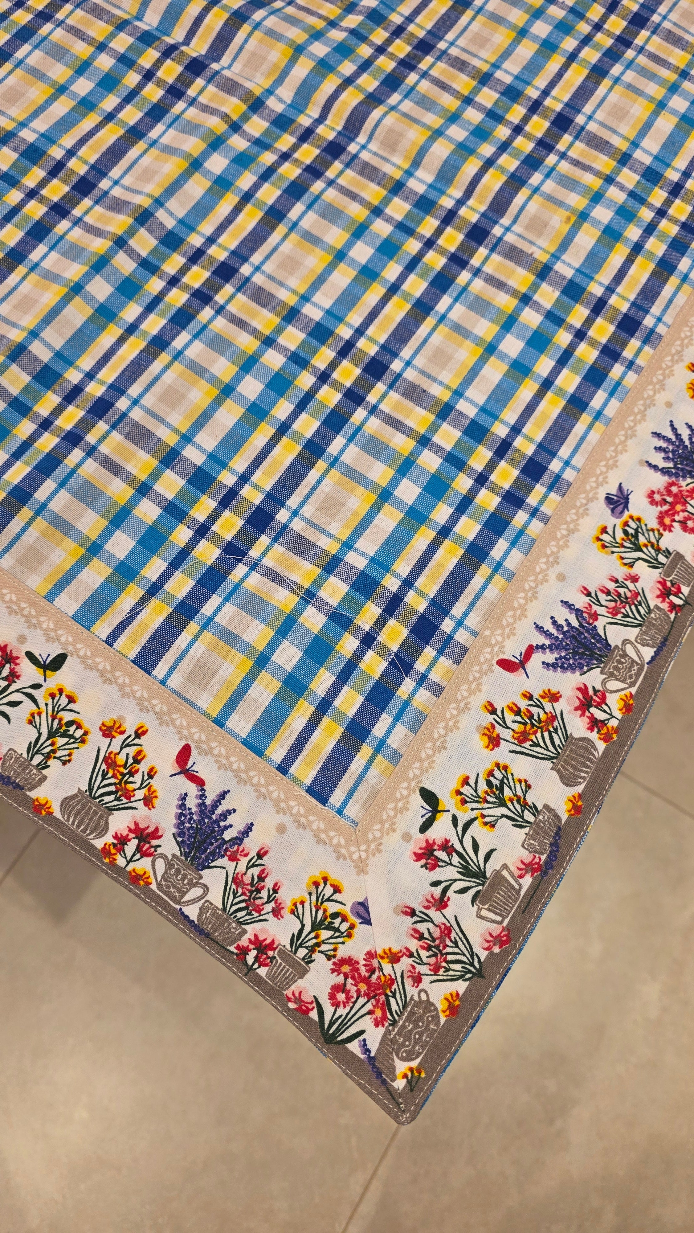 Cotton Table Cloth with Border