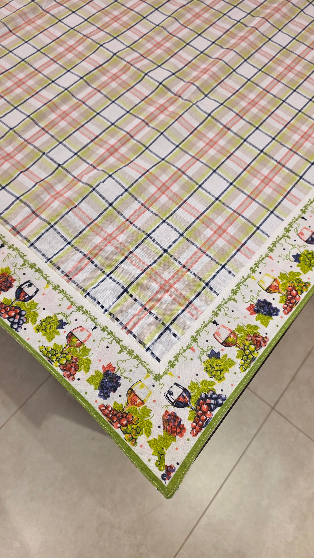 Cotton Table Cloth with Border