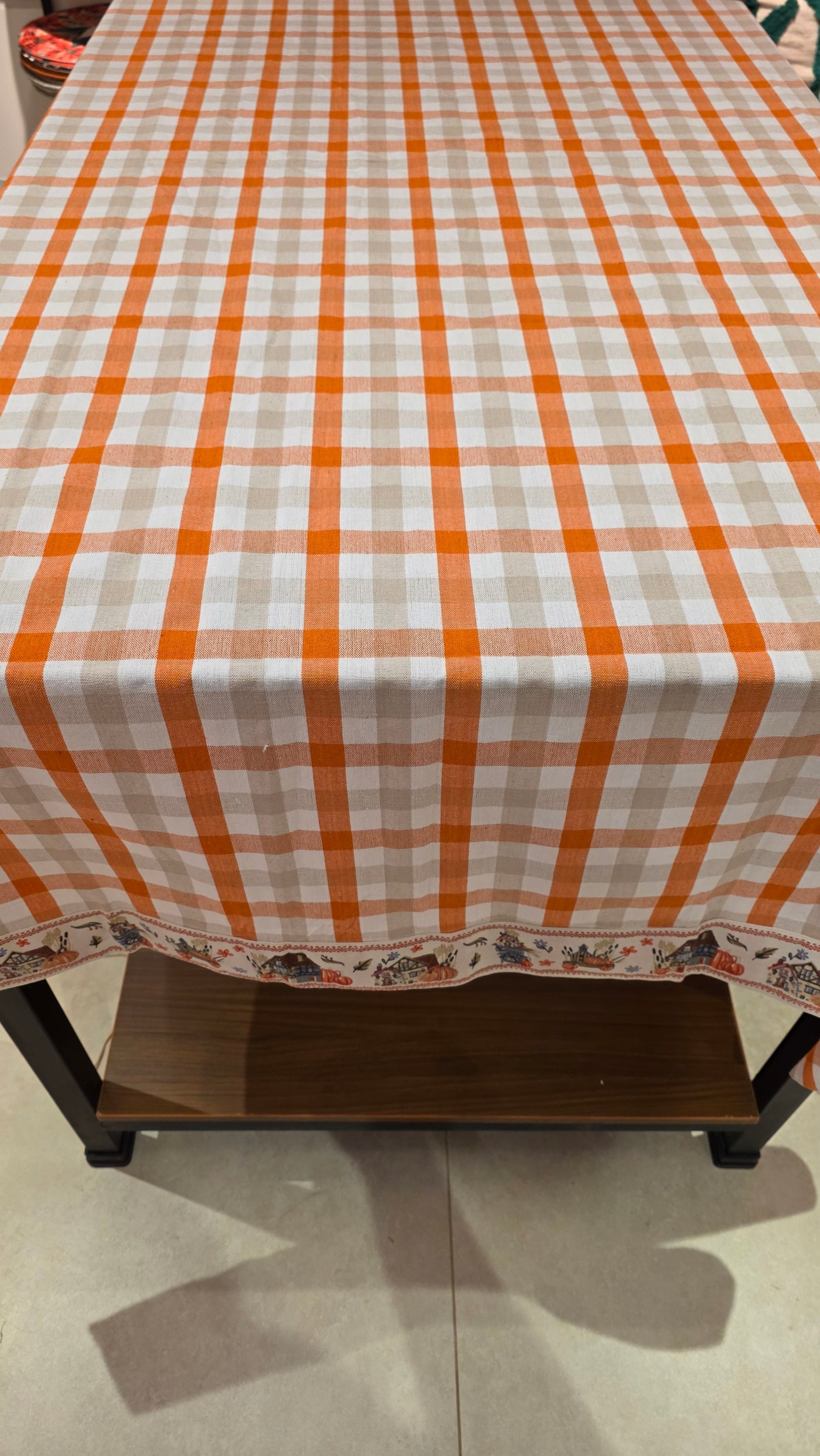 Cotton Table Cloth with Border
