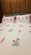 Premium King Size Hand Block Print Cotton Bedsheet