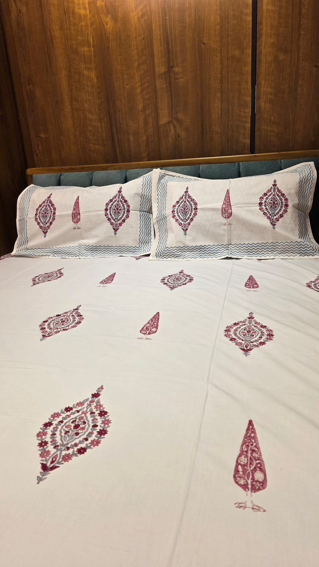 Premium King Size Hand Block Print Cotton Bedsheet