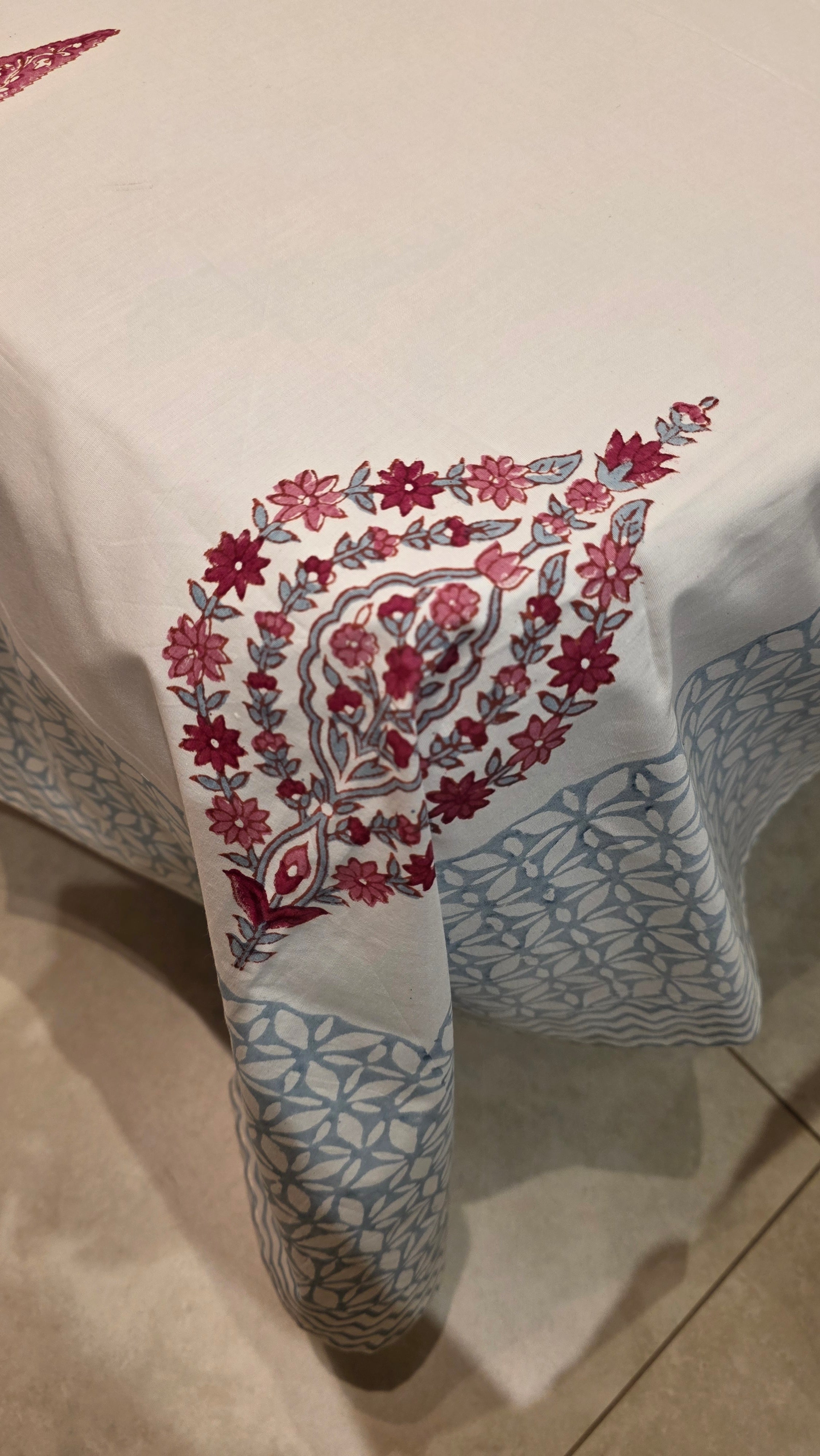 Premium King Size Hand Block Print Cotton Bedsheet