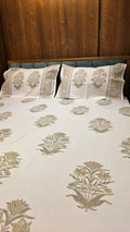 Premium King Size Hand Block Print Cotton Bedsheet