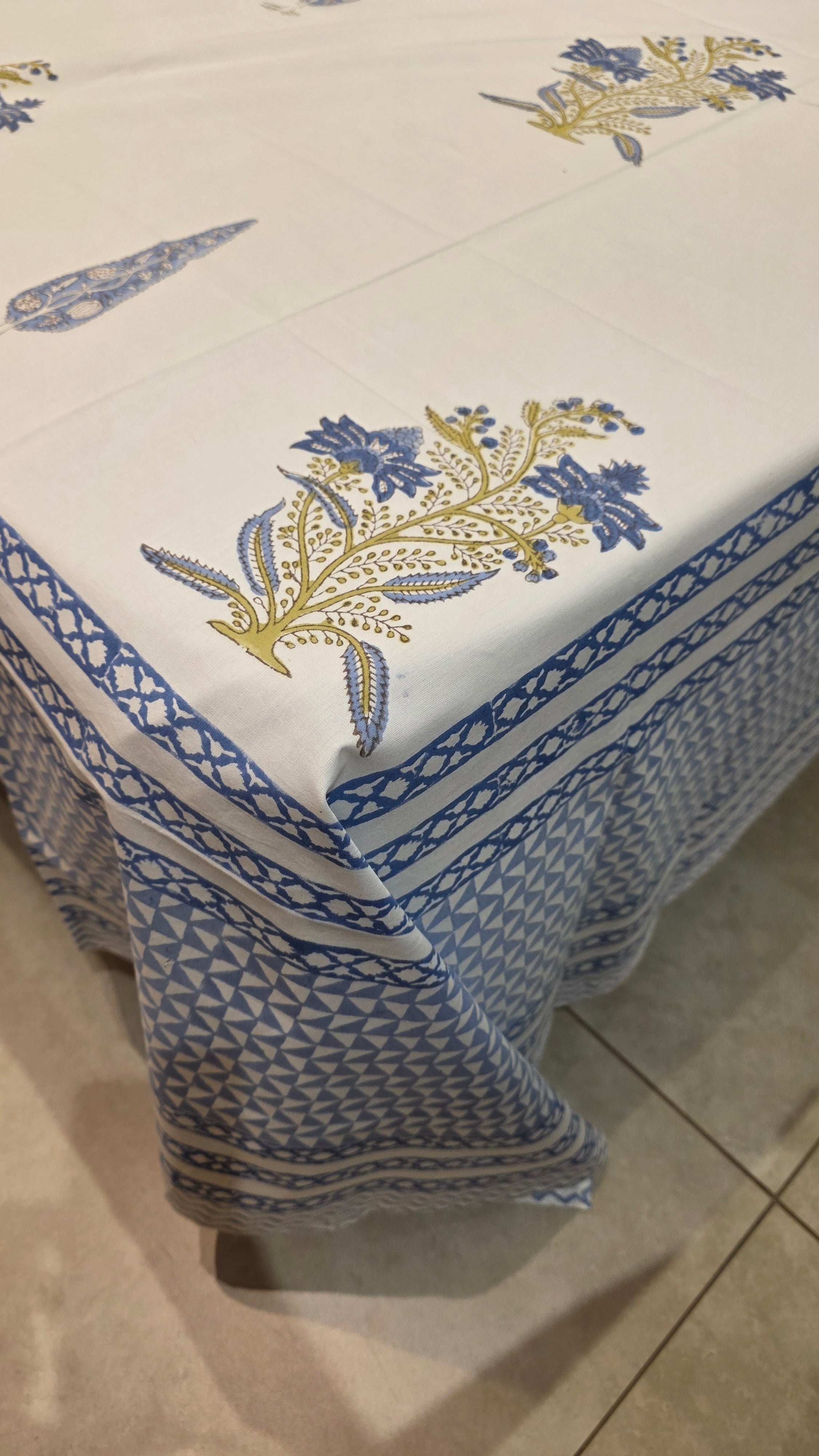 Premium King Size Hand Block Print Cotton Bedsheet