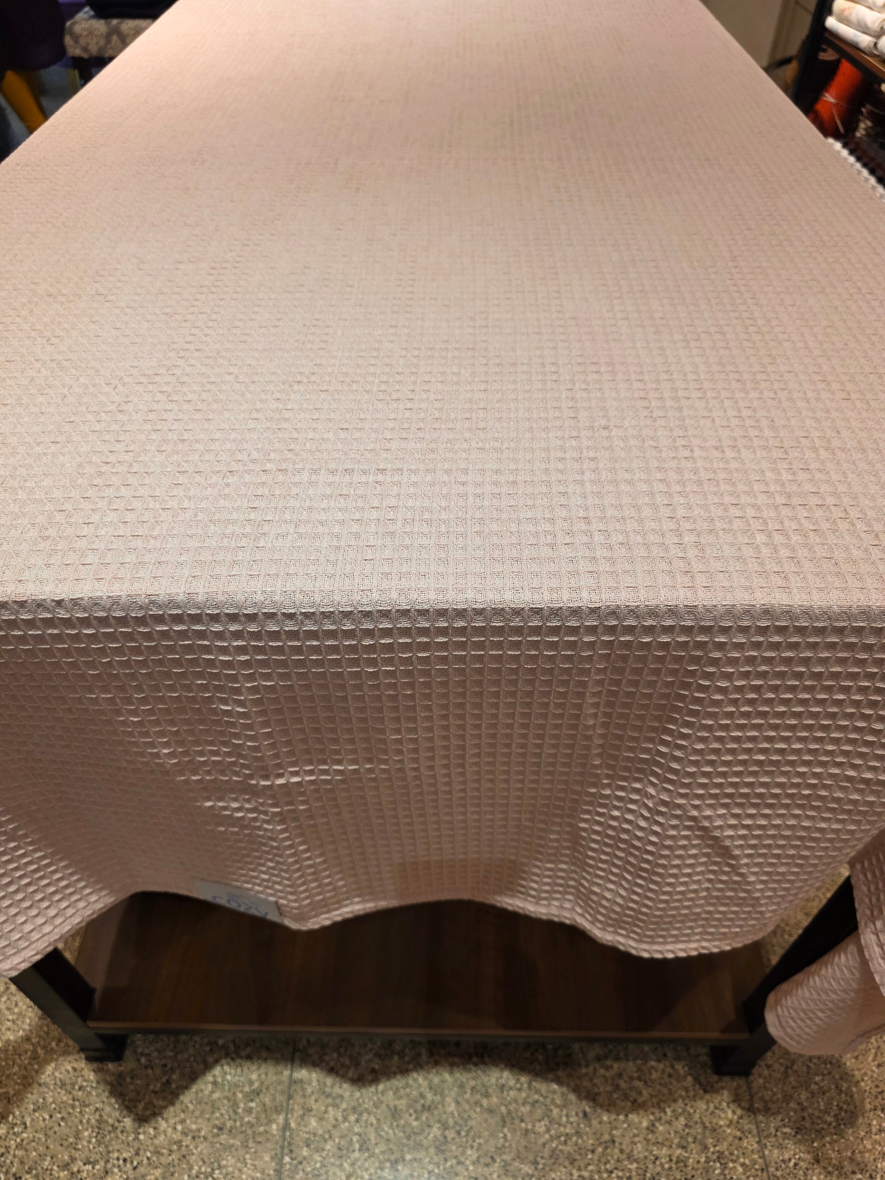 Waffle Cotton Table Cloth - 8 Seater