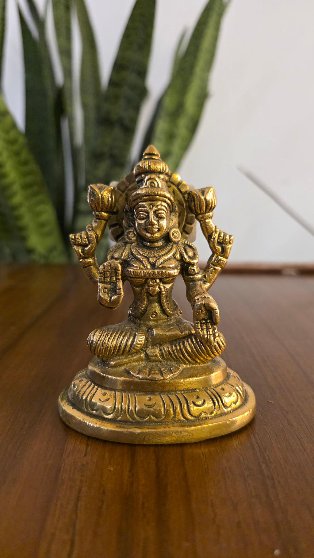 Brass Goddess Lakshmi Idol