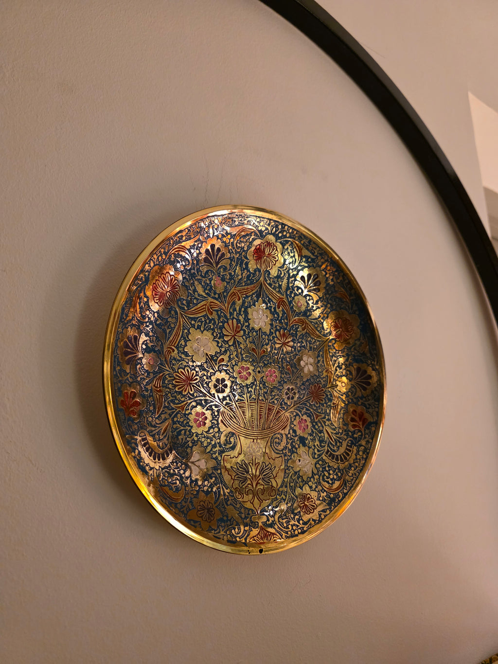 Meenakari Work Brass Wall Plate