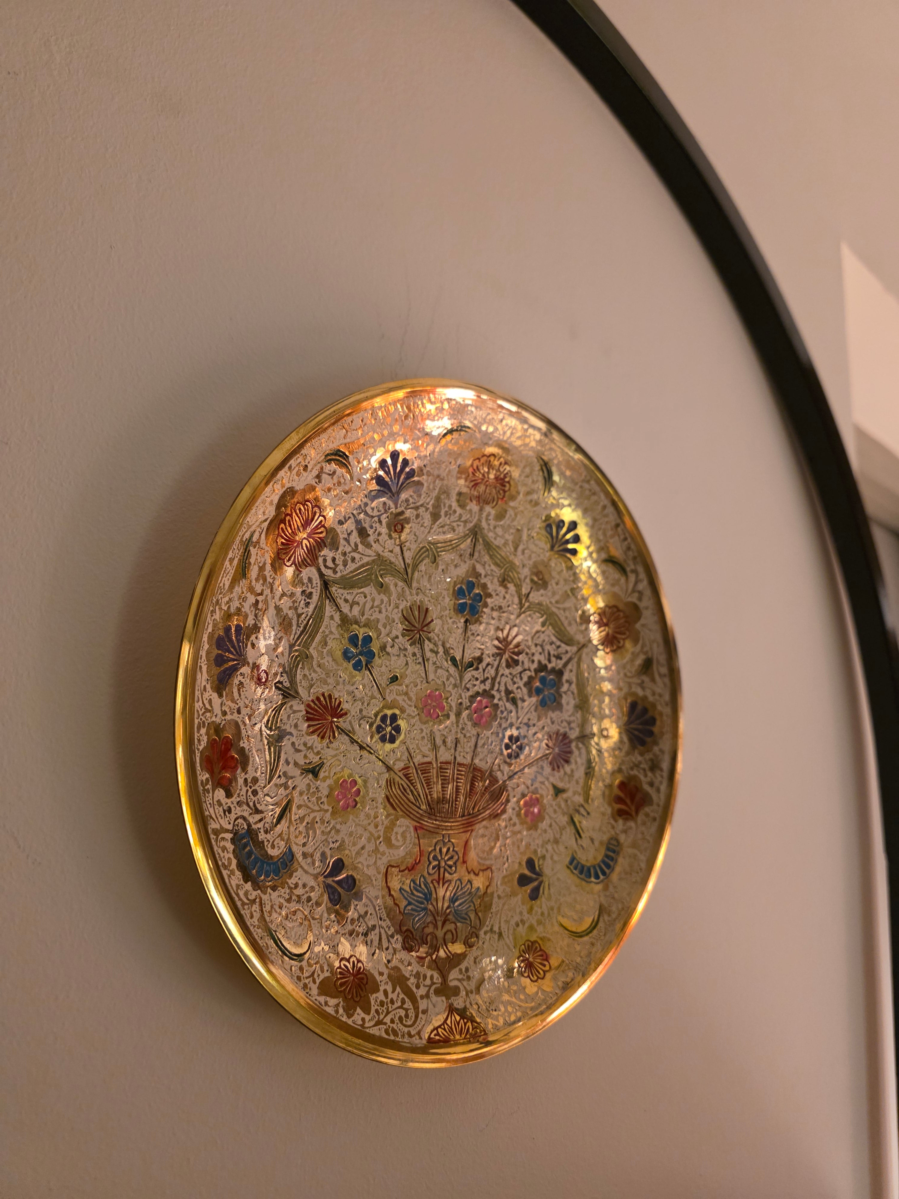 Meenakari Work Brass Wall Plate