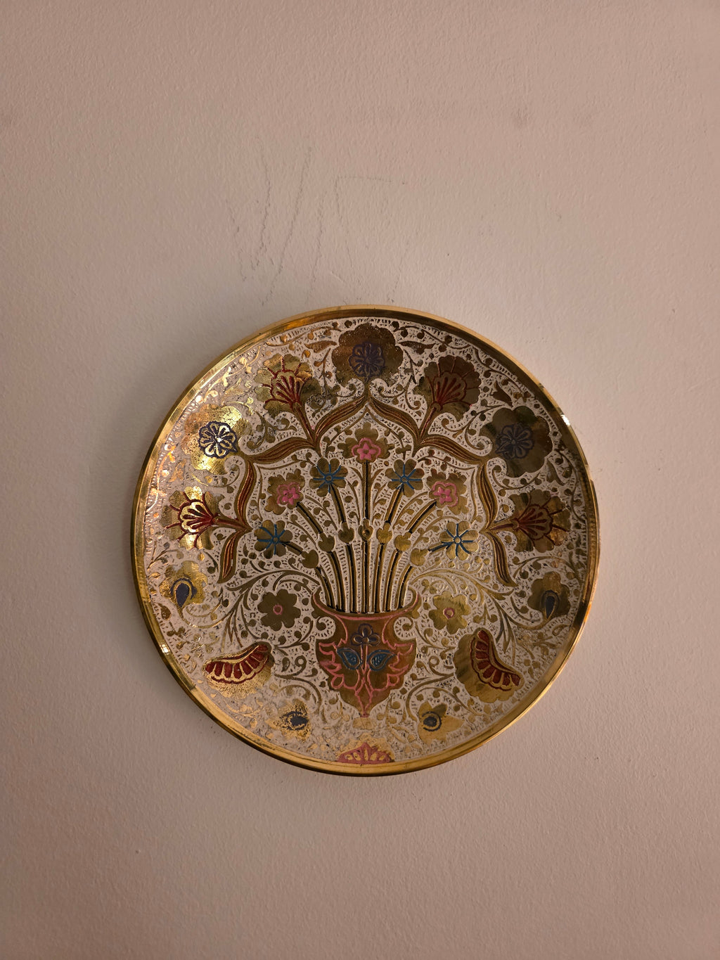 Meenakari Work Brass Wall Plate