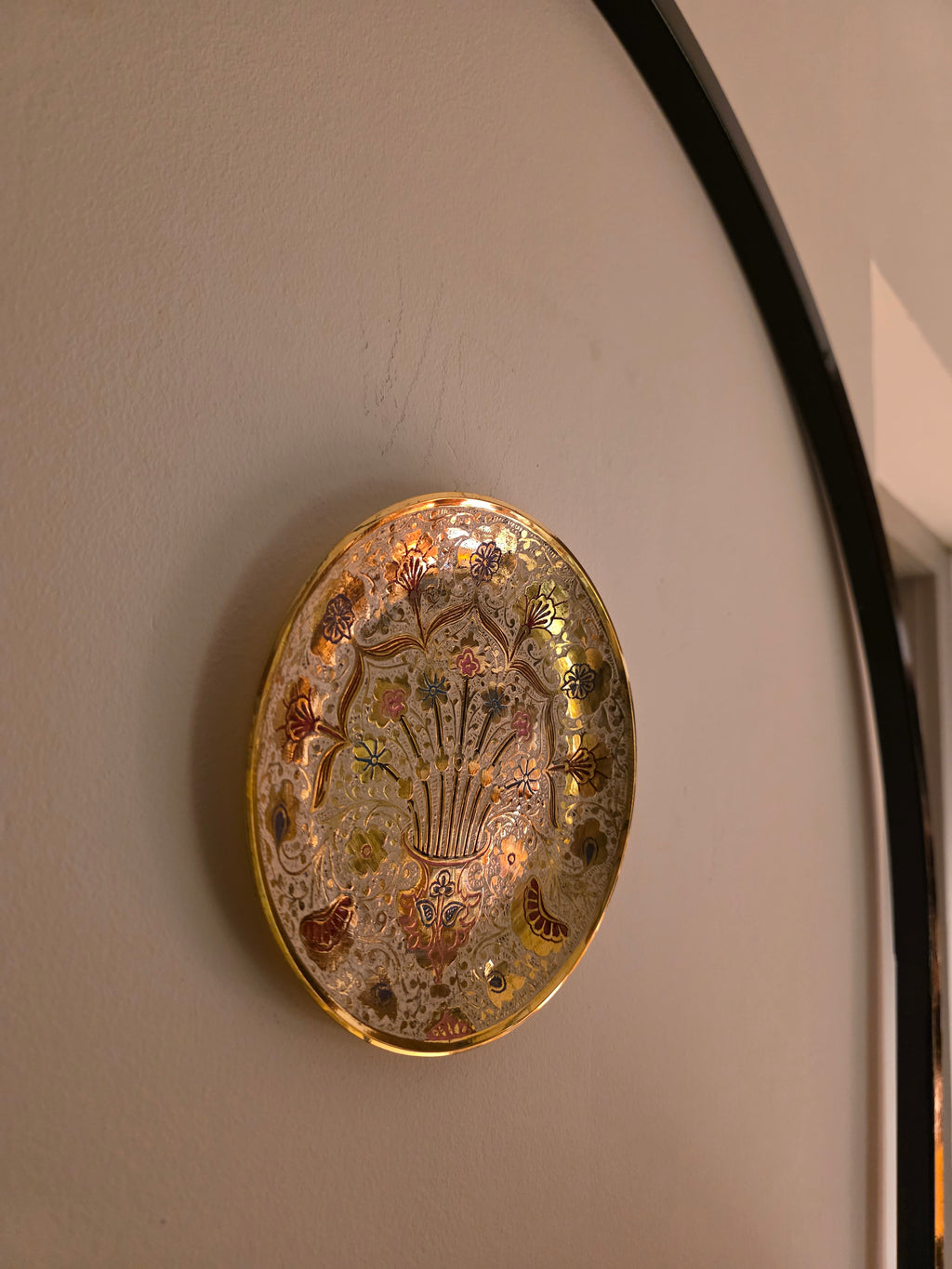 Meenakari Work Brass Wall Plate