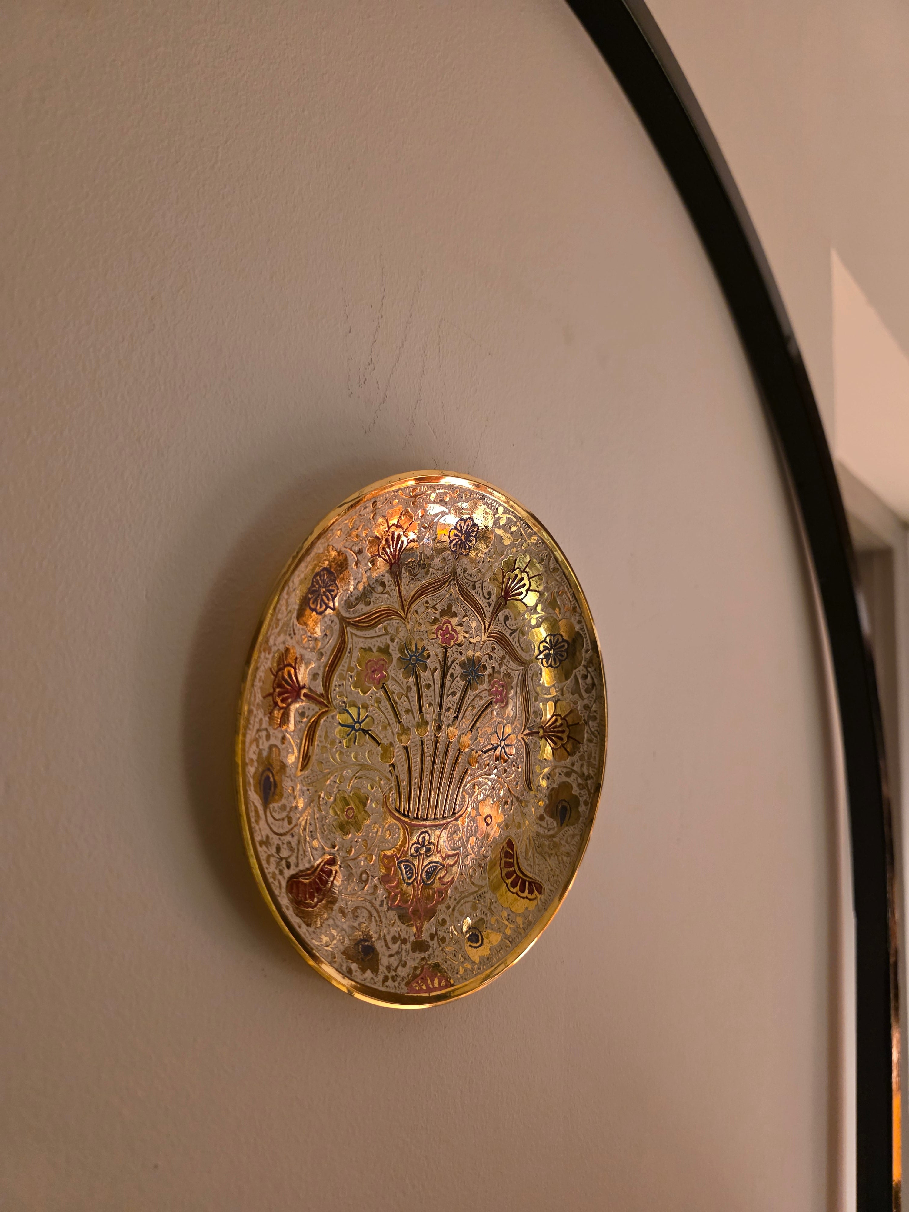 Meenakari Work Brass Wall Plate