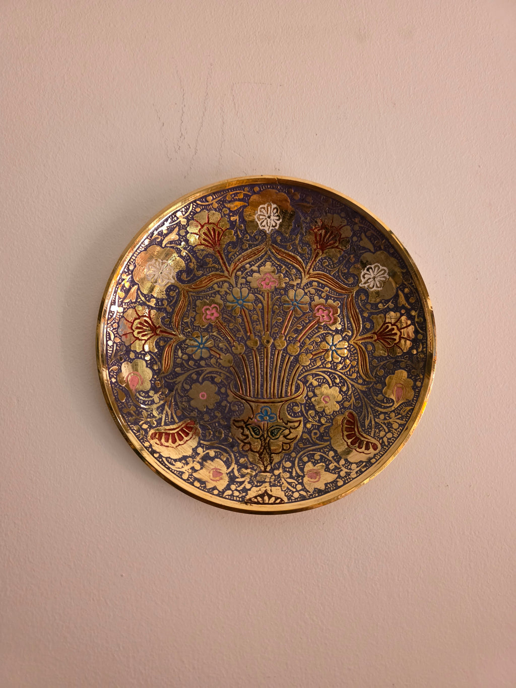 Meenakari Work Brass Wall Plate