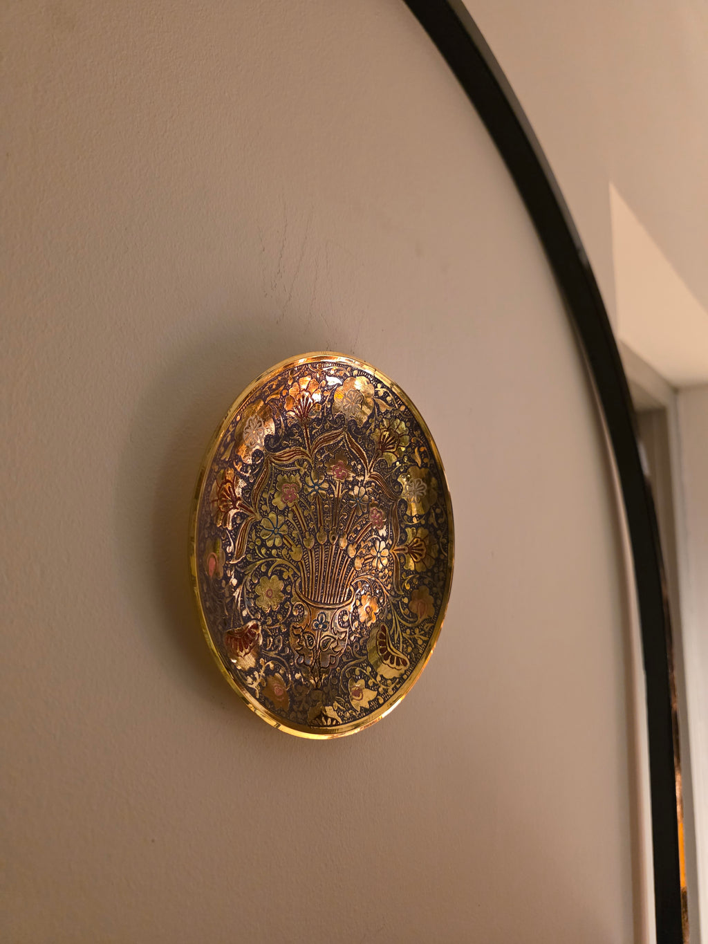 Meenakari Work Brass Wall Plate
