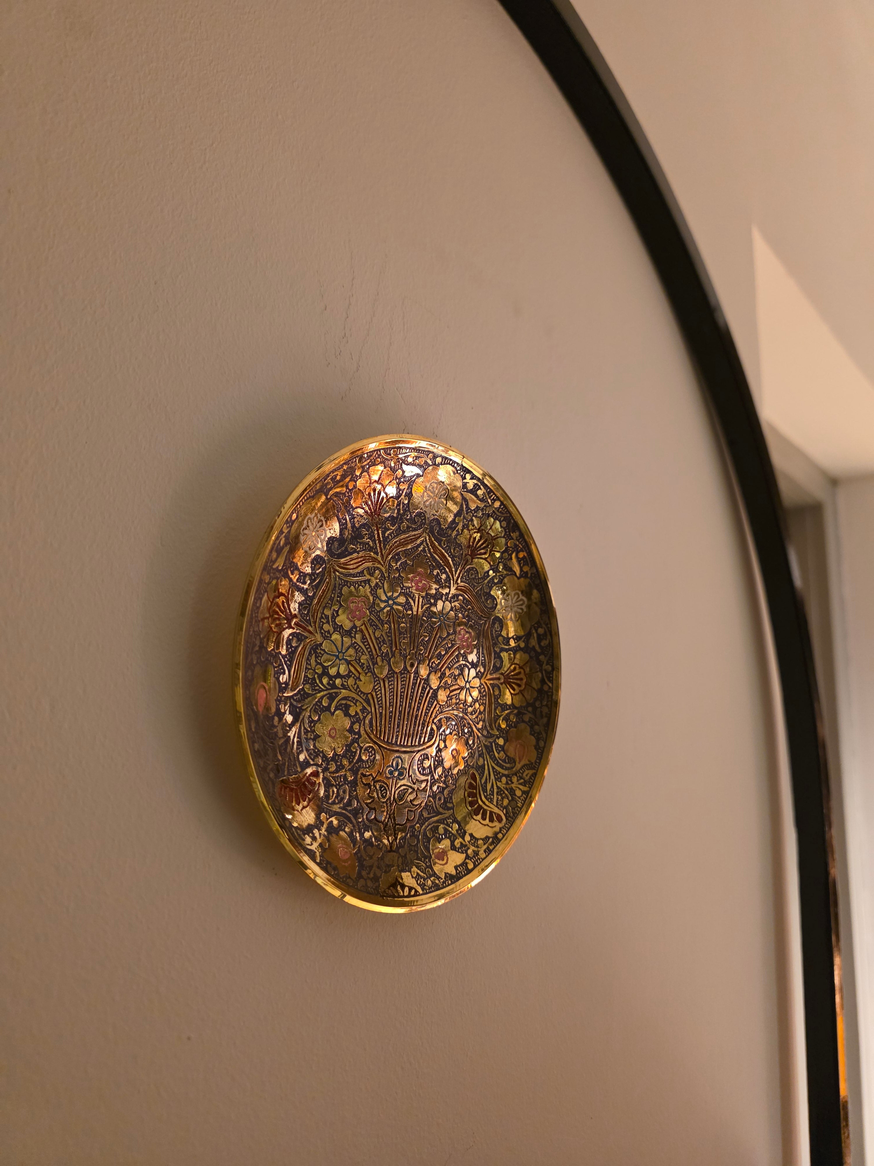 Meenakari Work Brass Wall Plate