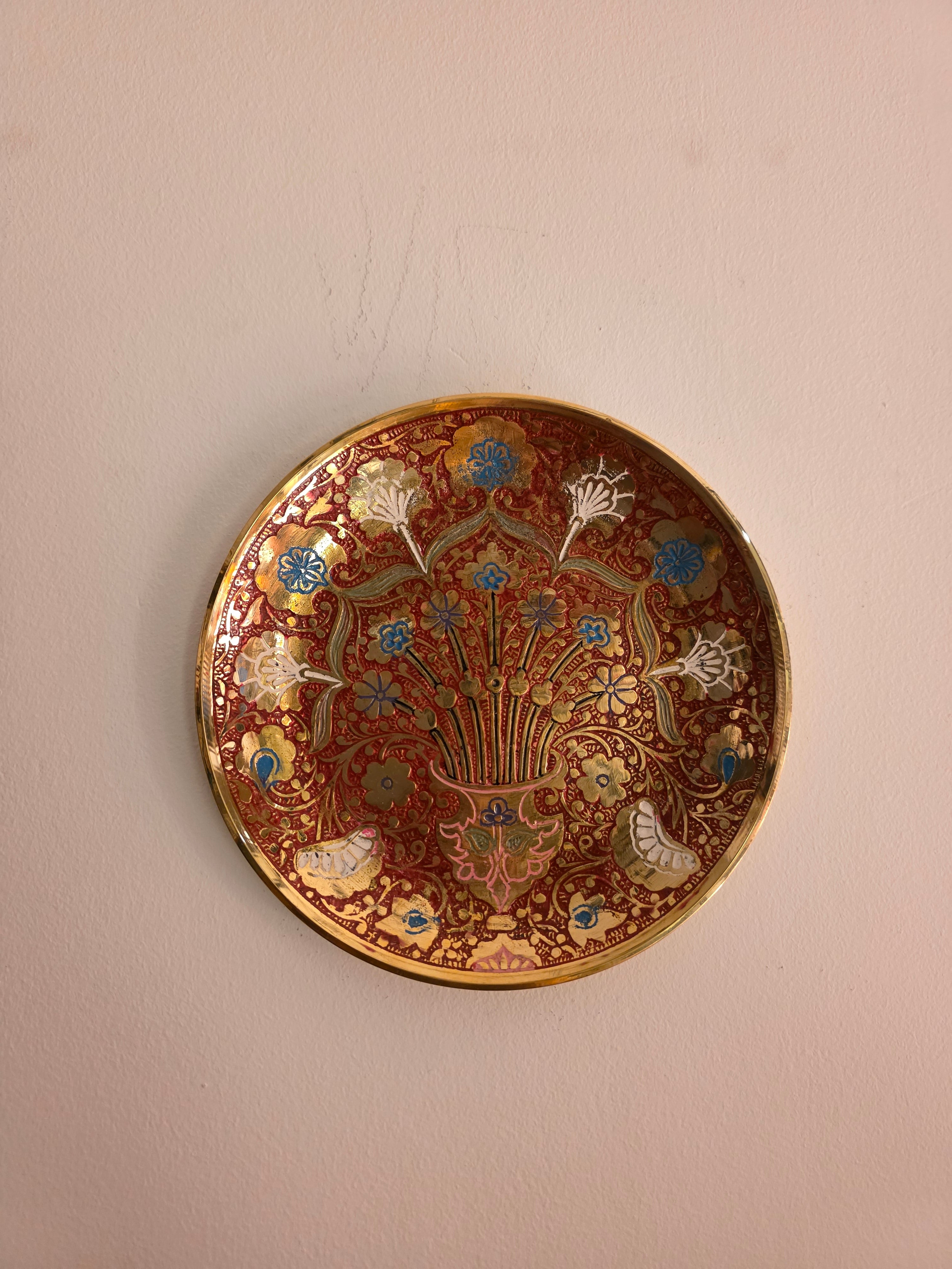 Meenakari Work Brass Wall Plate