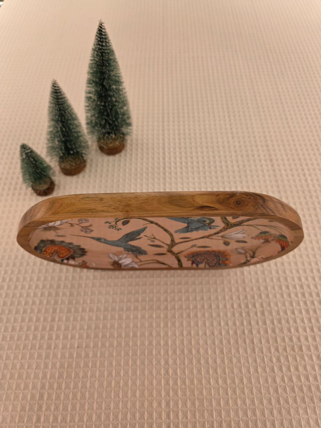 Wooden Serving Tray with Resin Finish