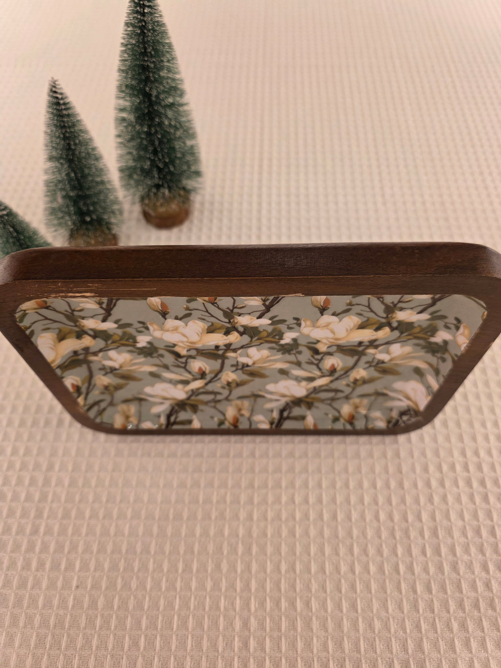 Wooden Serving Tray with Resin Finish