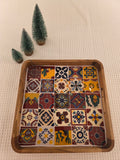 Wooden Square Resin Tray