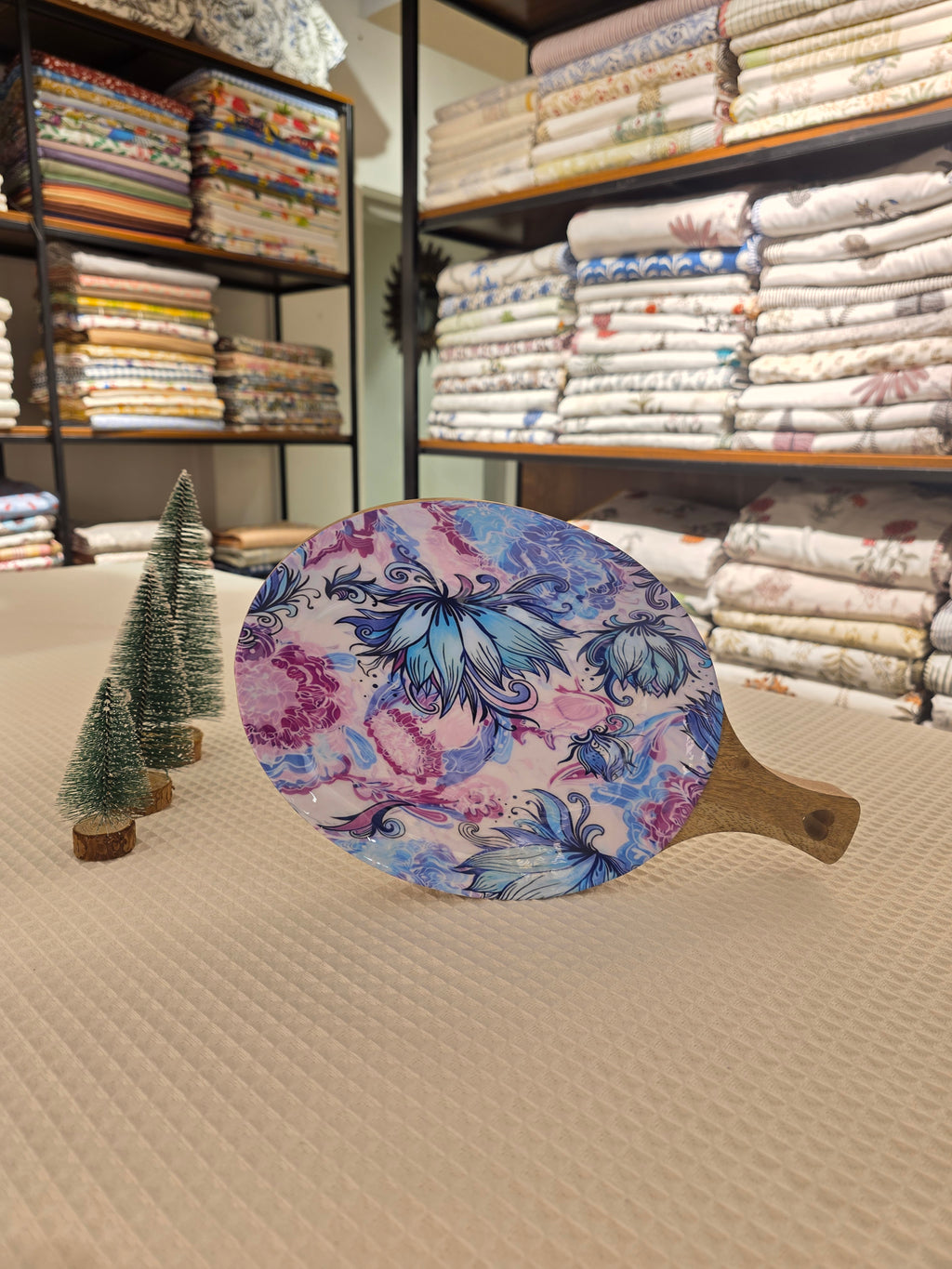 Wooden Serving Tray with Resin Finish