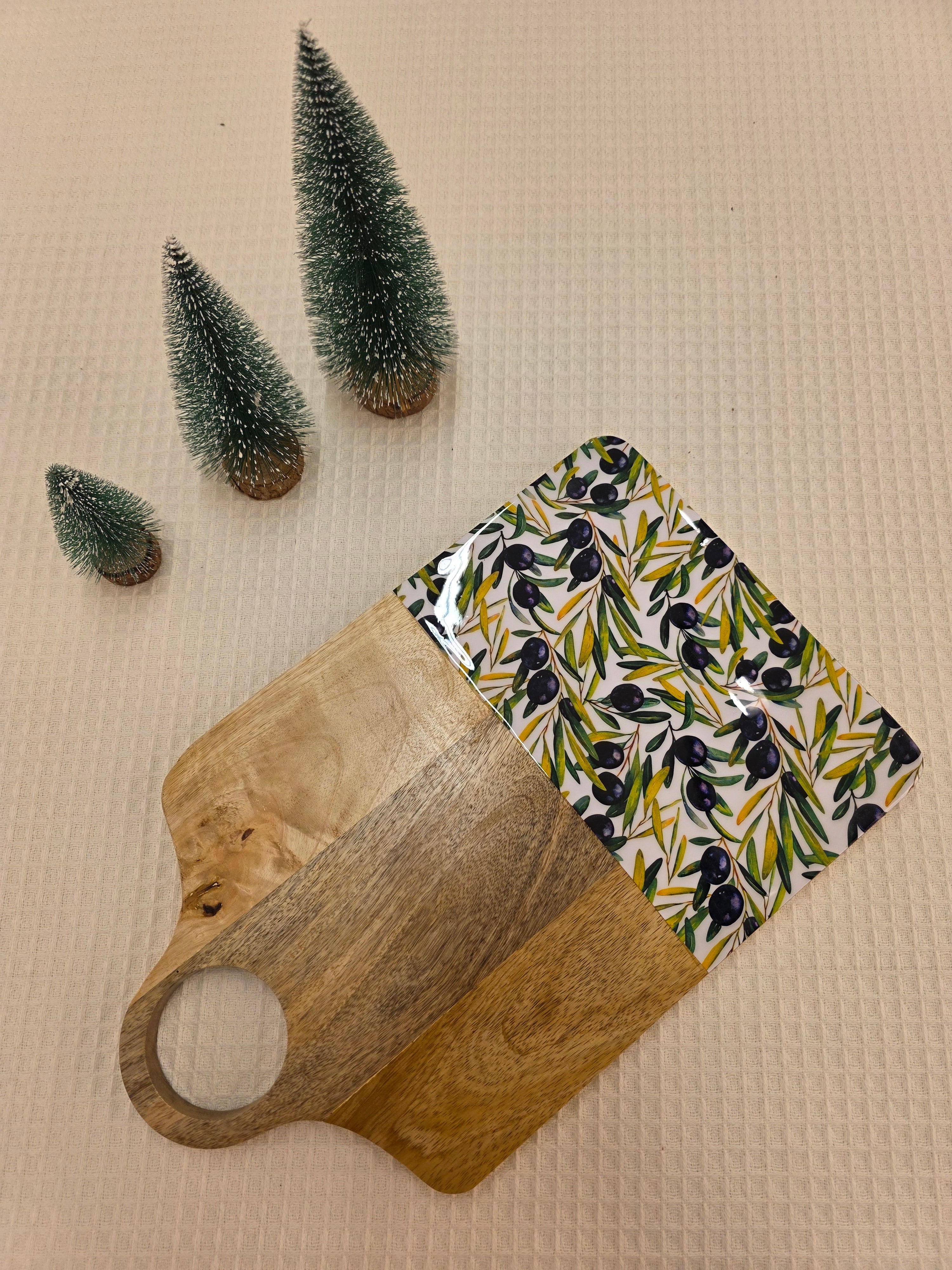 Cutting Board with Resin Finish