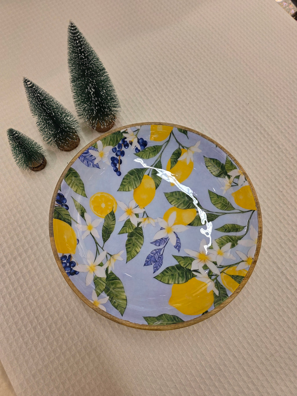 Wooden Bowl with Resin Finish