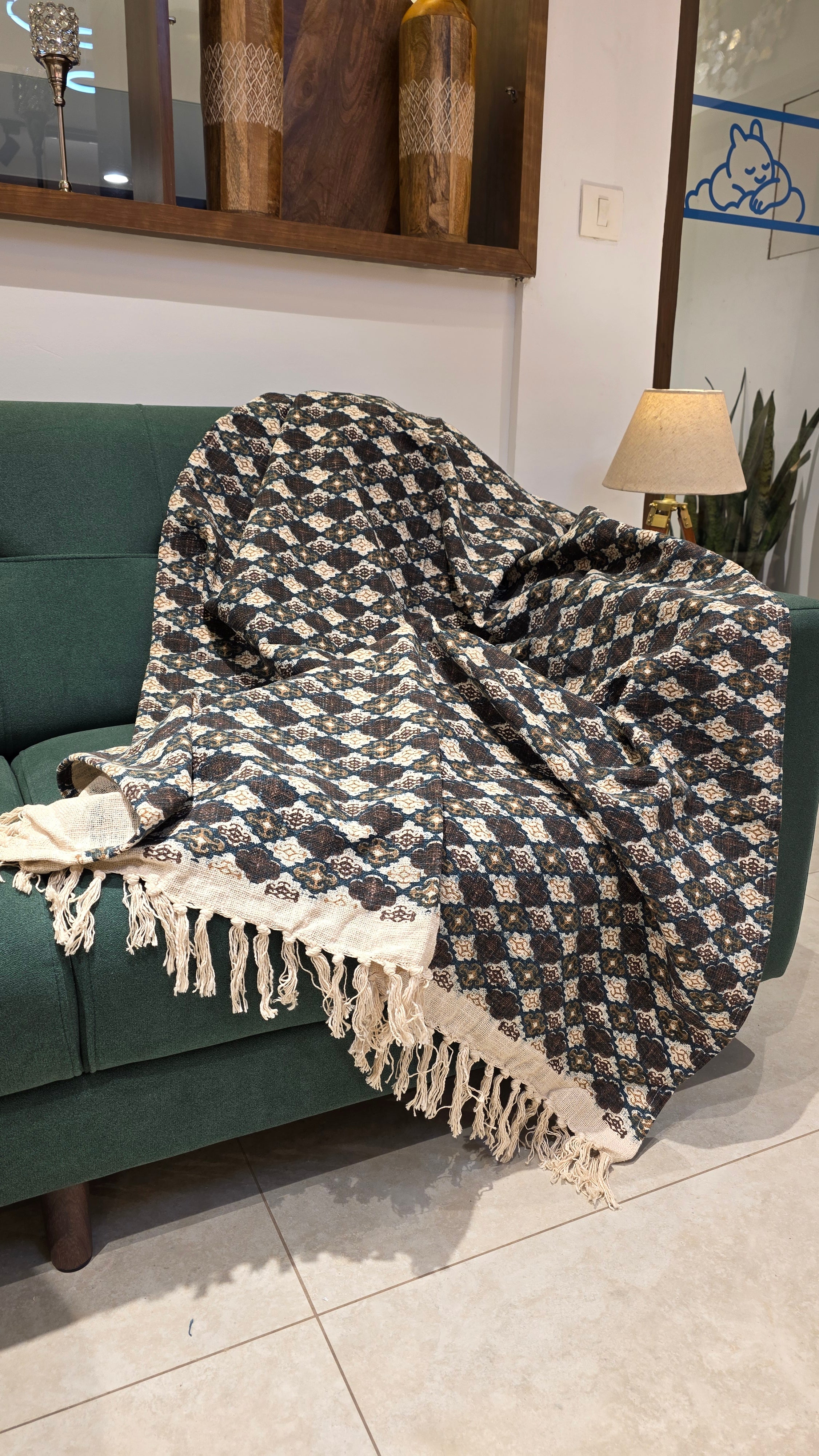 Printed Sofa Throw