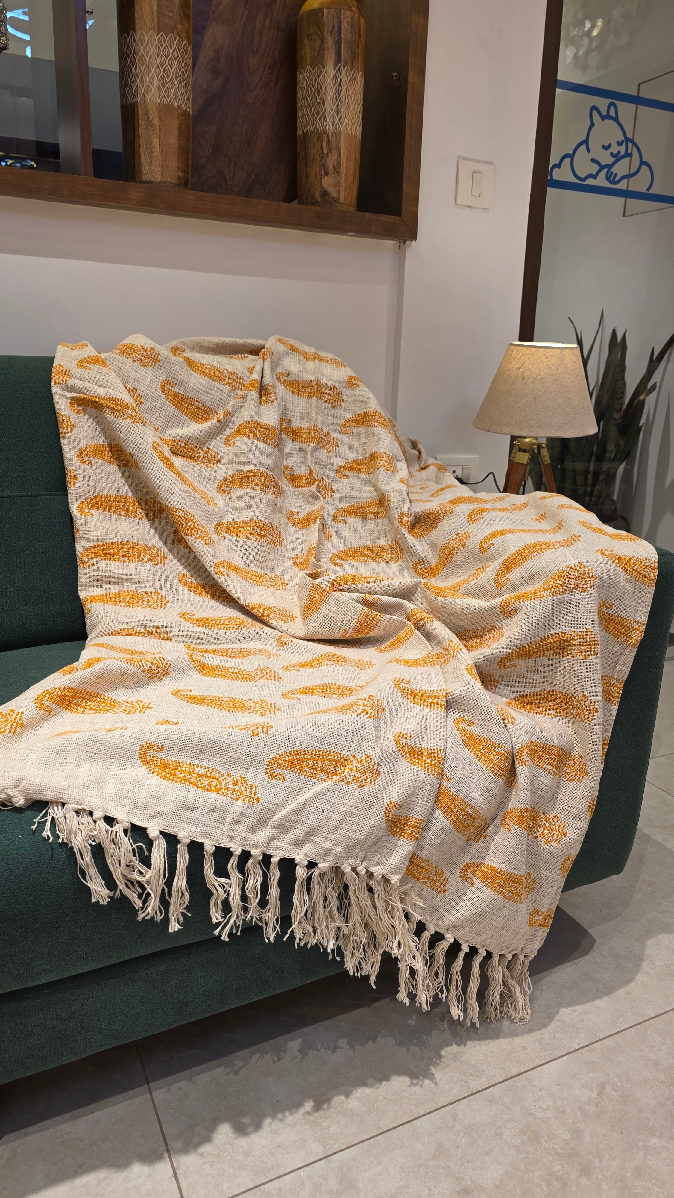 Printed Sofa Throw