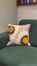 Embroidered Jute Cushion Cover – 16 x 16 inches