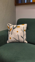 Embroidered Jute Cushion Cover – 16 x 16 inches