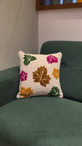 Embroidered Jute Cushion Cover – 16 x 16 inches
