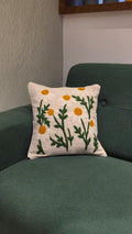 Embroidered Jute Cushion Cover – 16 x 16 inches