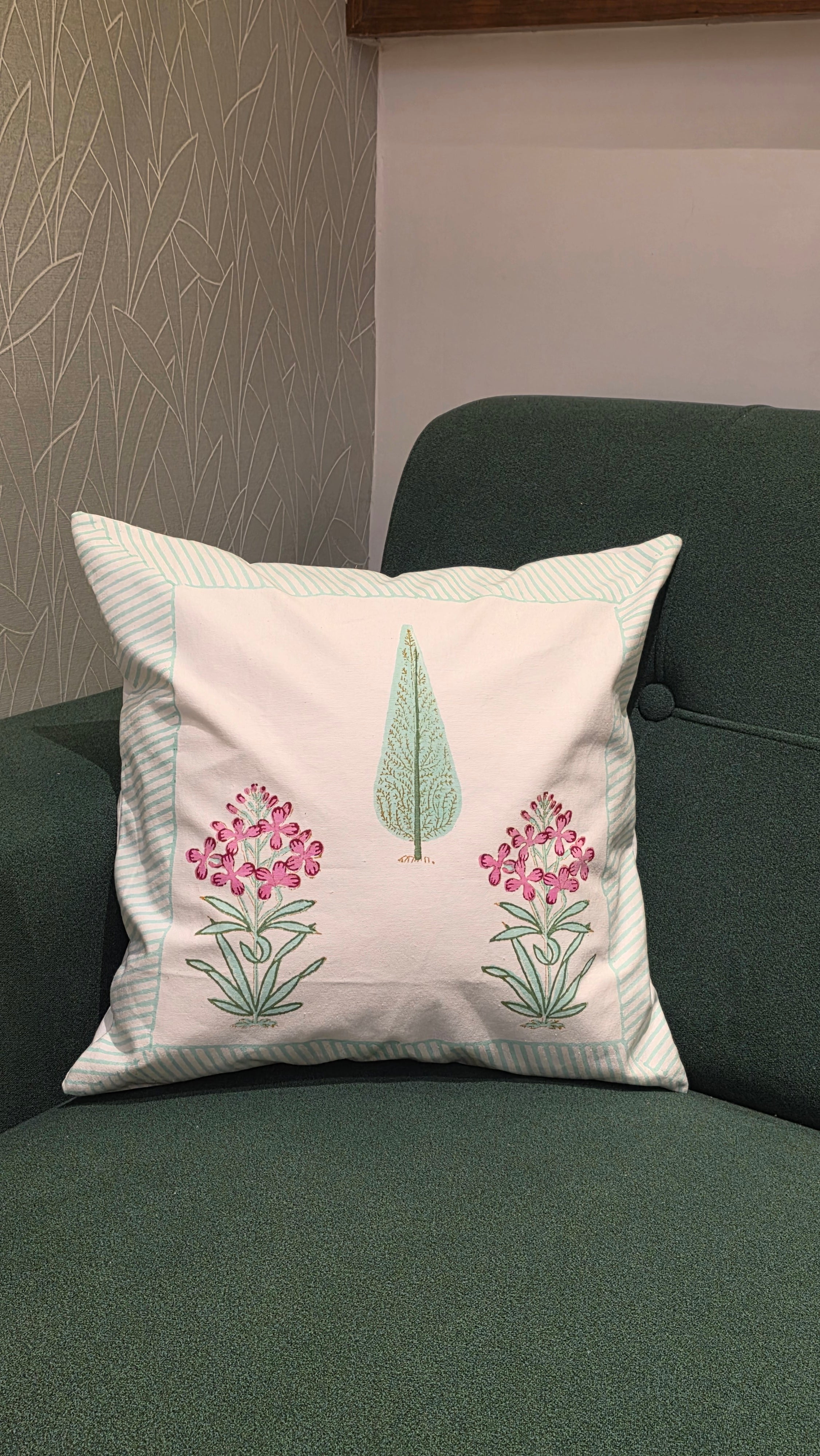 Hand Block Cushion Cover – 16 x 16 inches