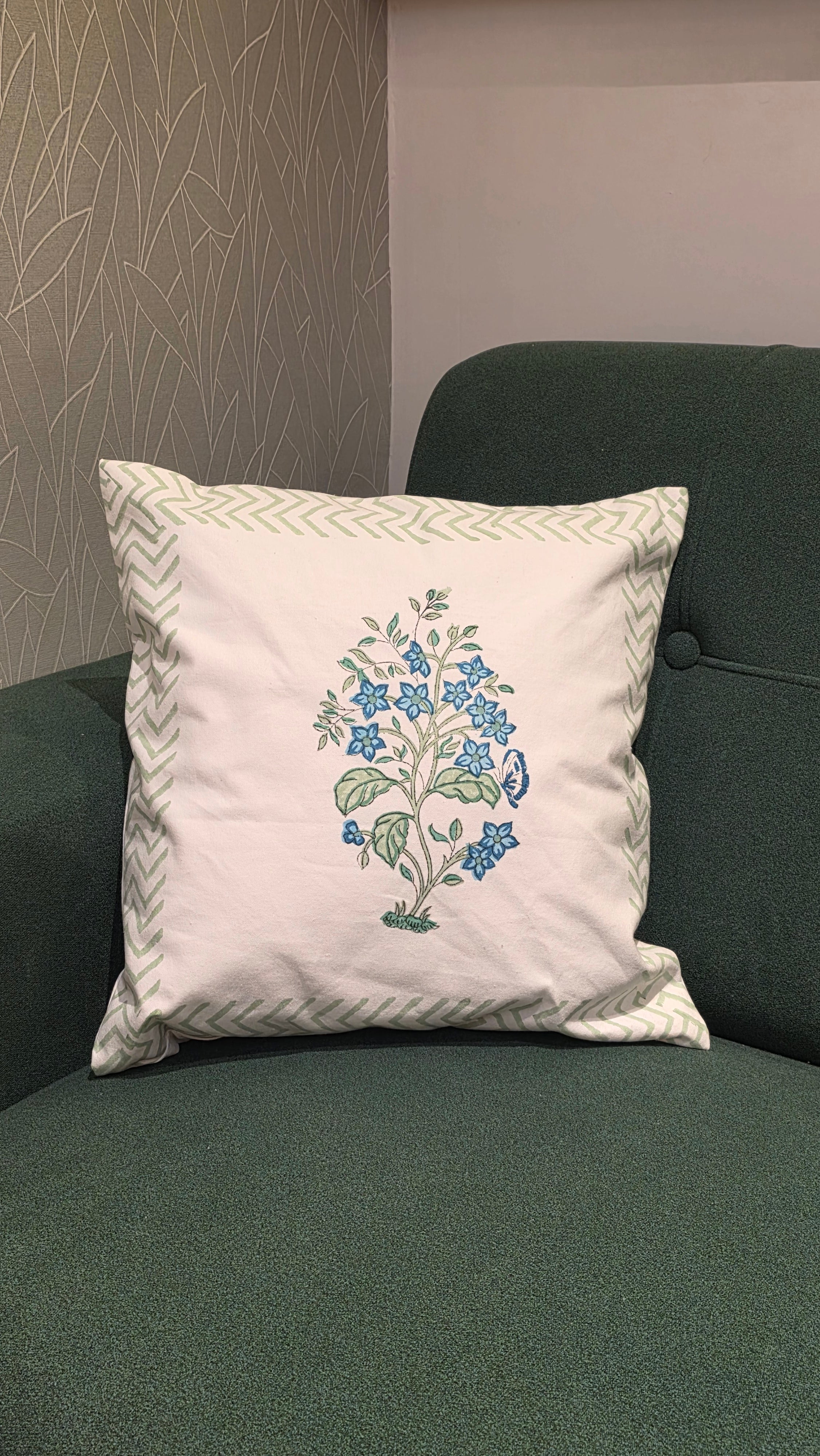 Hand Block Cushion Cover – 16 x 16 inches