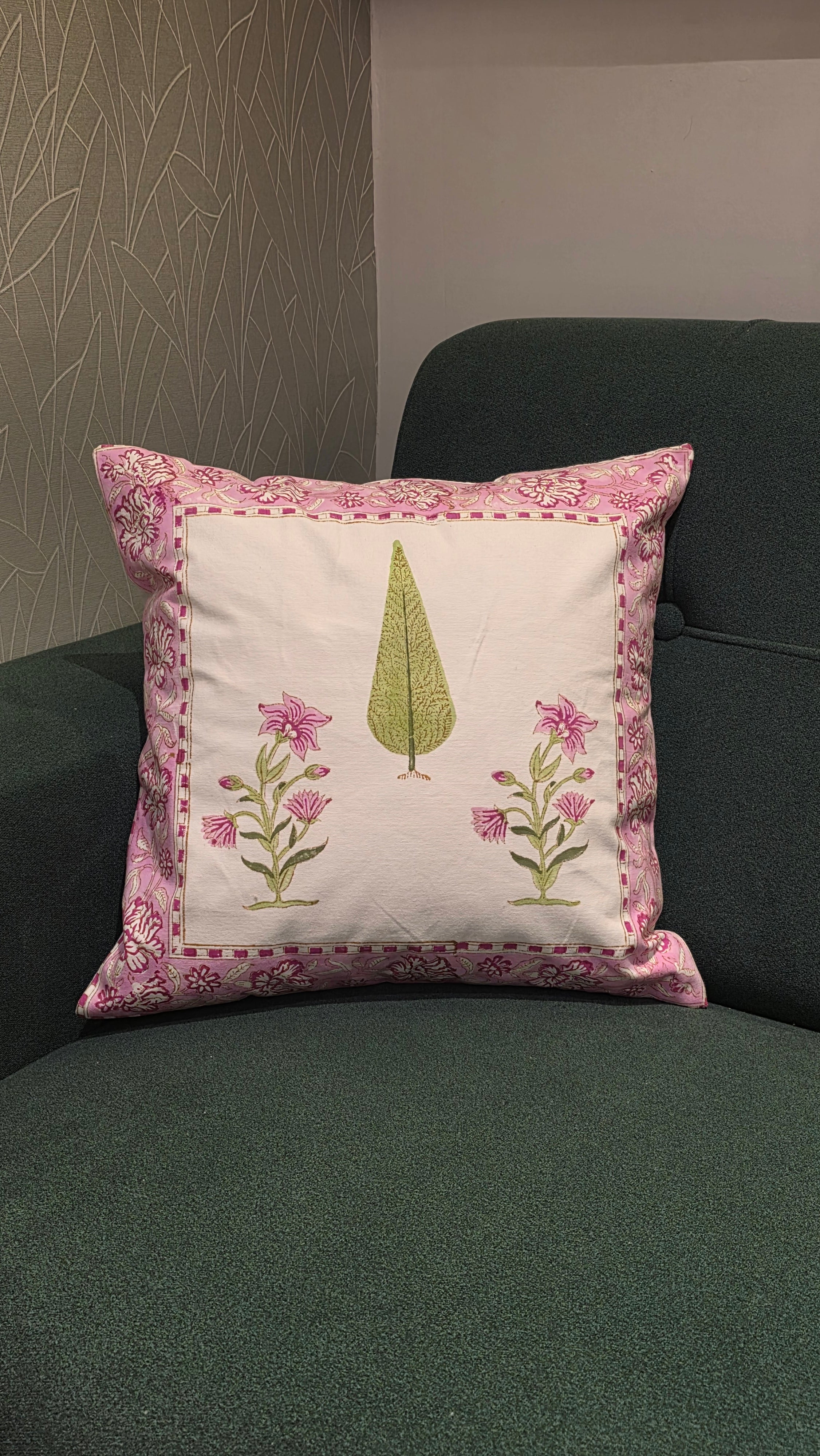 Hand Block Cushion Cover – 16 x 16 inches